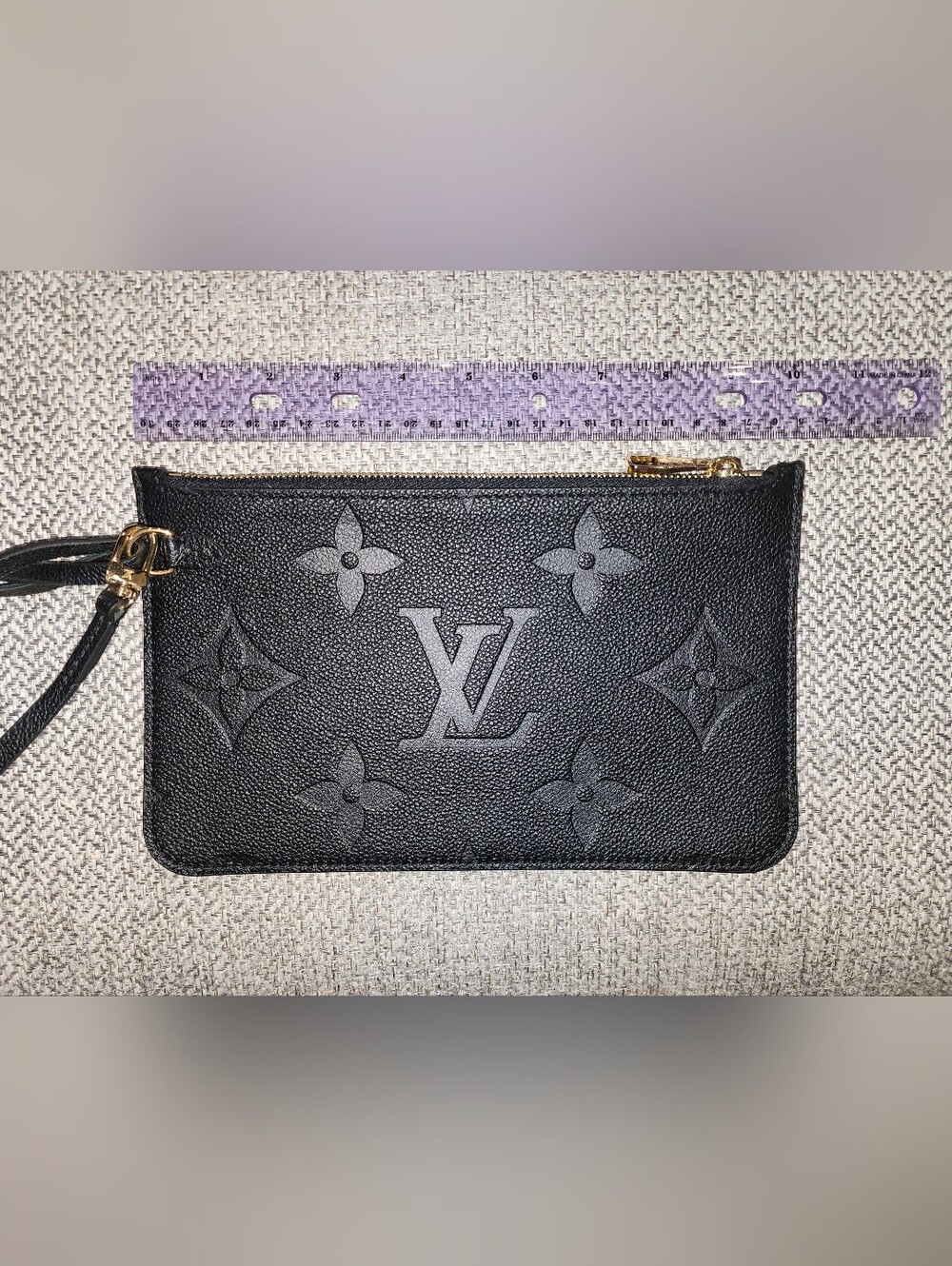 Louis Vuitton Black Monogram Canvas Wristlet Pouch